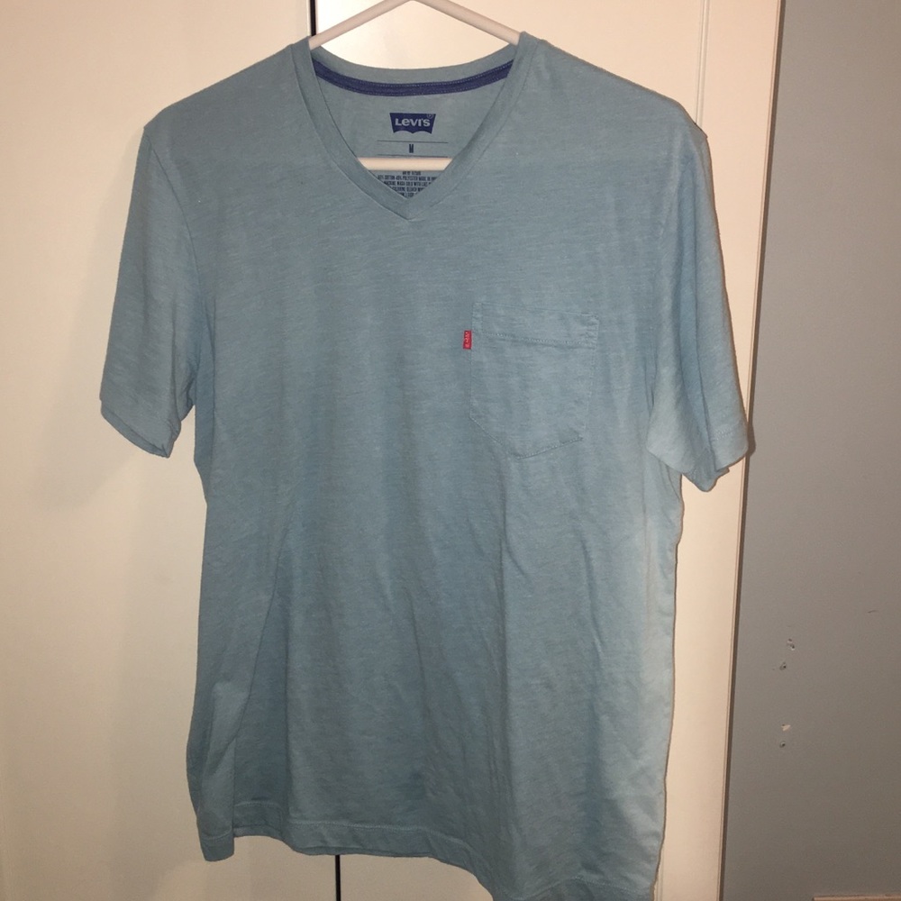 Levi’s Men’s V Neck light blue shirt